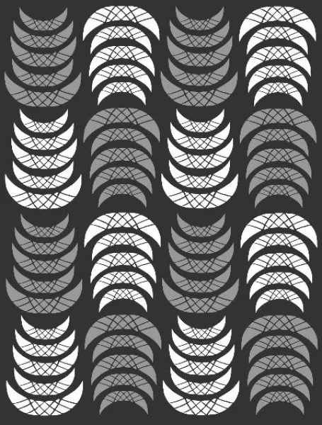 Nagelsticker - Aufkleber selbstklebend - Nail Sticker - Weiss Silber French